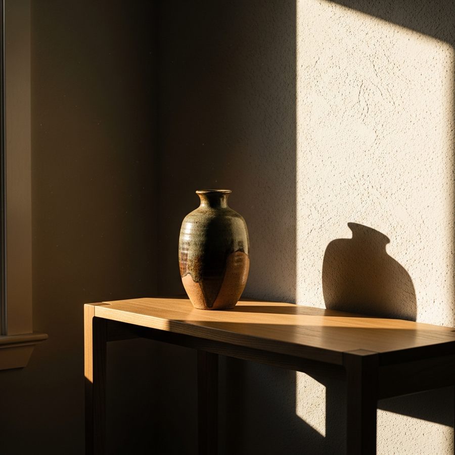 Sunlit corner of a home
